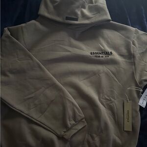 Essentials Fear of God Hoodie in Desert sand